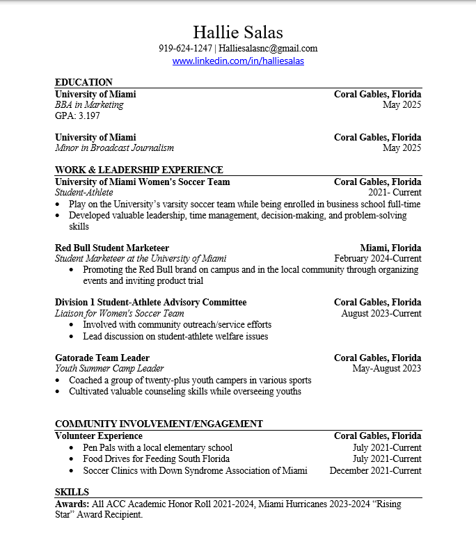 Resume Screenshot.